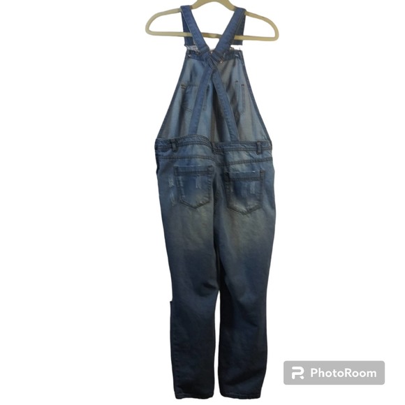 Ci Sono Denim Collection Bib Overalls Ripped Distressed Size Small - Picture 2 of 12